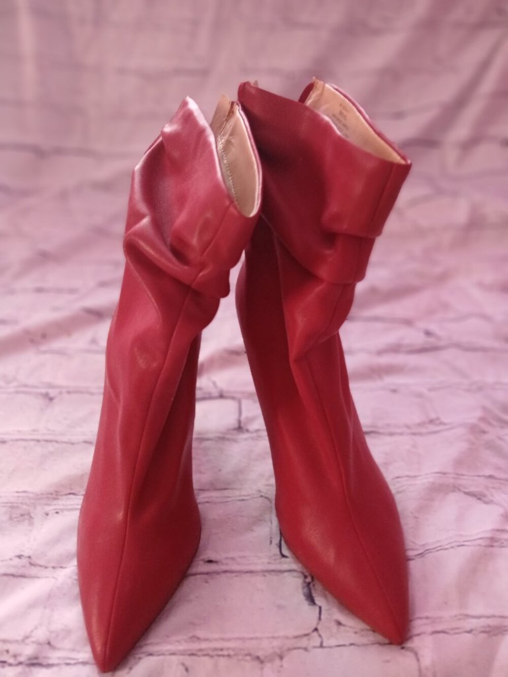 Red heeled booties